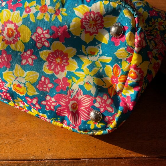 Prada Floral Print Nylon Tote Bag with Removable Shoulder Strap - Picture 6 of 12